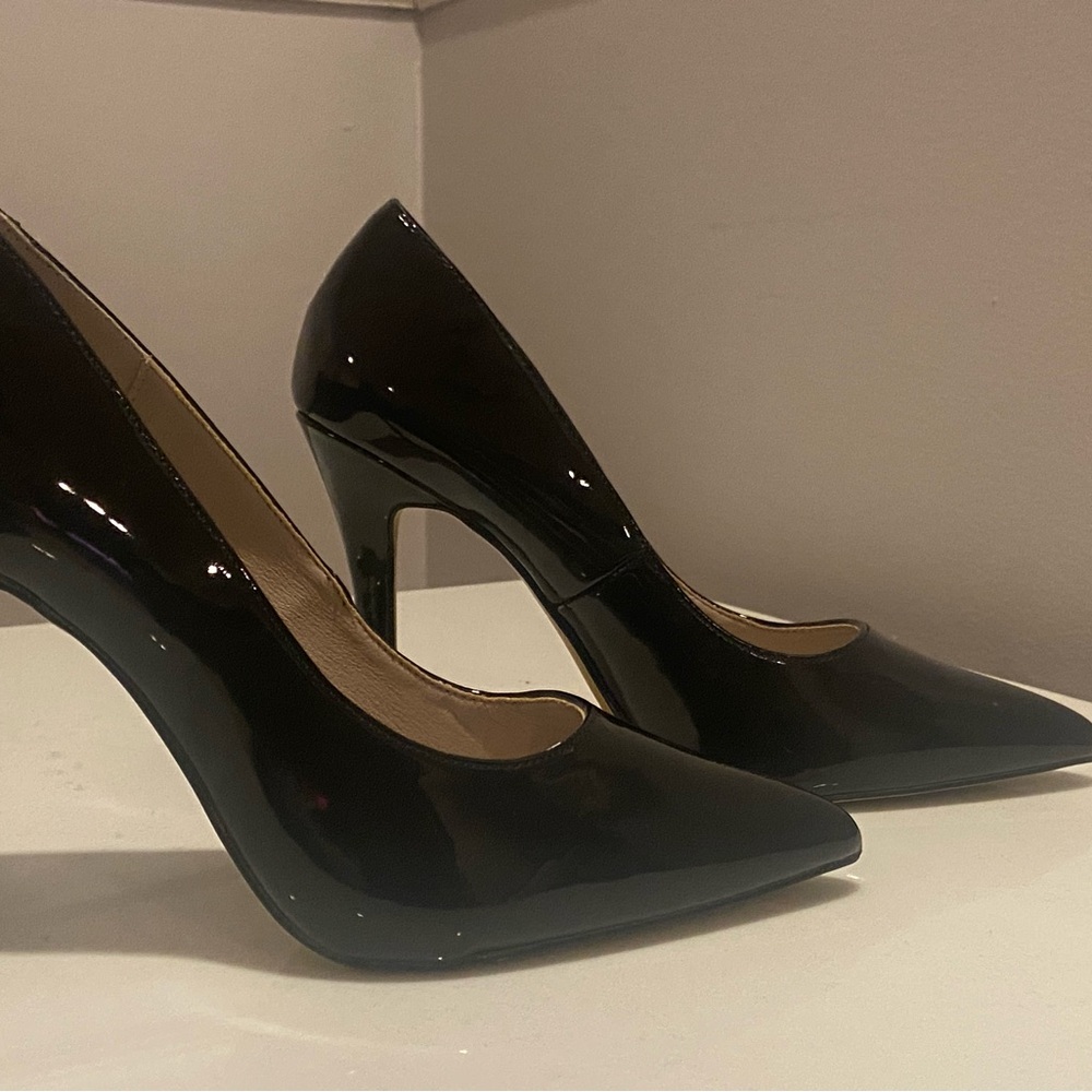 French Connection Glossy Black Heels